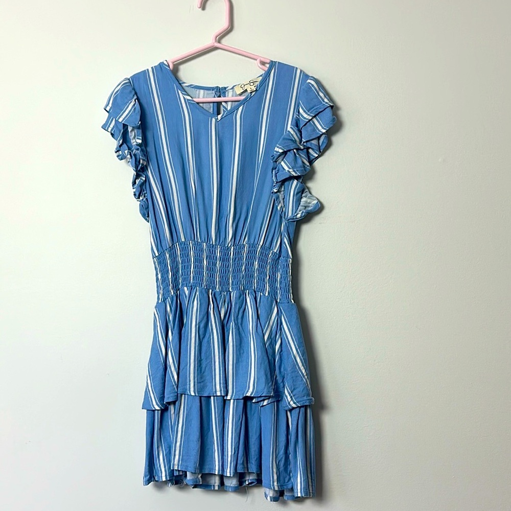 Jessica Simpson Blue and White Dress